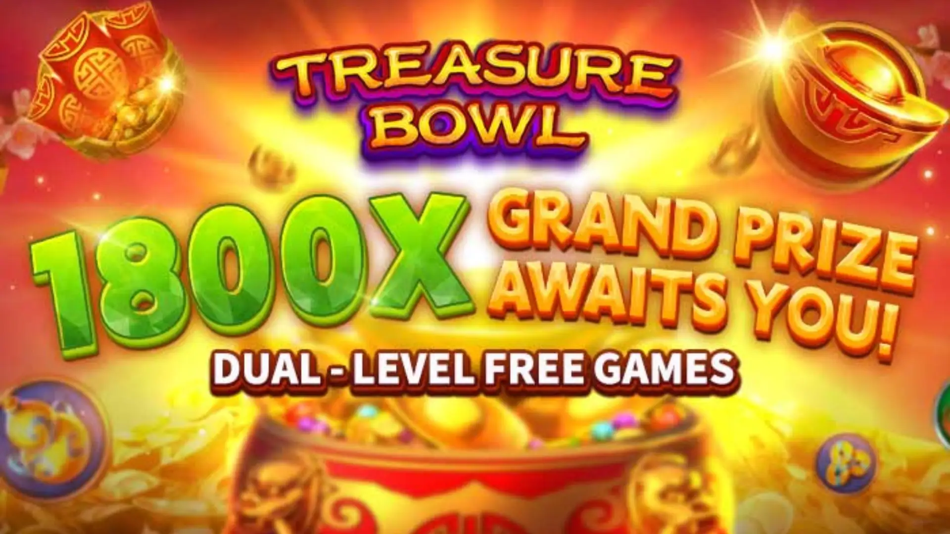 Multiplicadores Treasure Bowl brtop - 7777x Máximo com Tigela Dourada